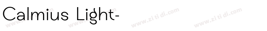 Calmius Light字体转换